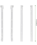 Tough As A Bull Heavy Duty 6 Pair 16 Inch Bottom Mount Drawer Slides Featuring Hella Smooth Self Closing Action Rust Resistant White Powder Coated Steel Tracks for Kitchen Or Bath Setup, shown in white.