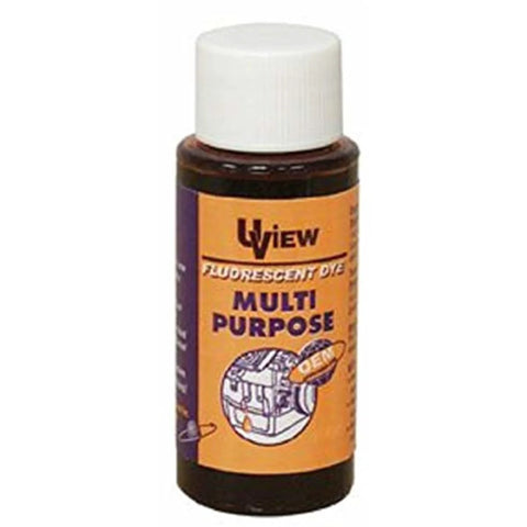 UVIEW fluorescent dye, multi-purpose dye bottle set, 6 x 1 oz bottles, orange label