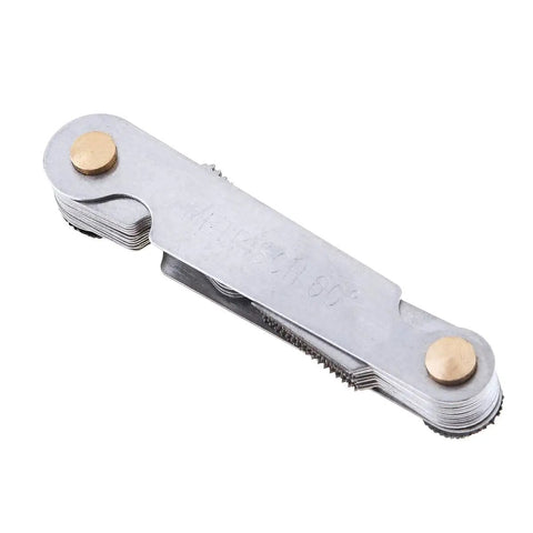 Metric Screw Pitch Gauge And 60 Degree Cutting Gauge Tool Stainless Steel Thread Gauge With Lock 0.25 To 6.0 mm Blade Range Super Handy For Quick And Accurate Thread Size Checks