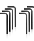 8 Piece Allen Wrench Set 3/32 Inch And 2.5mm Hex Keys Black Oxide L Shaped Tools for Bike, Furniture, Auto Repair in a line view