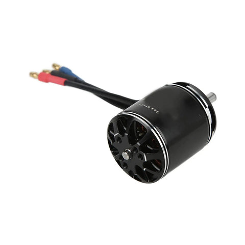 Beefed Up RC Brushless Motor For Multicopters And Drones In Black Aluminum Alloy 760KV With Precision Balanced Rotor, side view