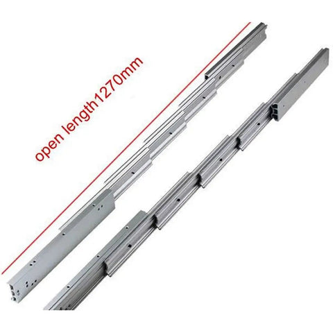 Extended 1270mm aluminum alloy rails for Space Saving Folding Dining Table Slide Track With Concealed Hinge And Aluminum Alloy Telescopic Rails