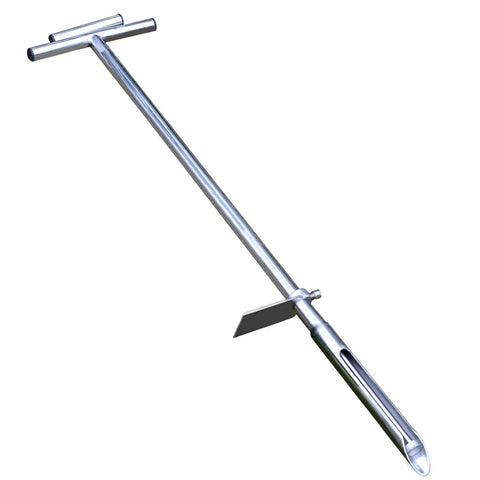 40 Inch Stainless Steel Soil Sampler Probe with Ejector Foot Pedal and Reusable Sample Bag for Lawn Garden Farm Soil Testing Kits