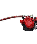 Rear Hydraulic Disc Brake Caliper System With Pads And Rotor For 150cc 200cc 250cc Dirt Bikes Quad ATV Go Kart Dune Buggy Red