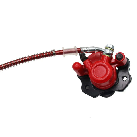 Rear Hydraulic Disc Brake Caliper System With Pads And Rotor For 150cc 200cc 250cc Dirt Bikes Quad ATV Go Kart Dune Buggy Red