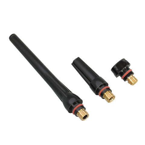 All In One Pro TIG Welding Torch Kit With Gas Lens And Ceramic Nozzles Glass Cups For WP17 WP18 WP26 Torches back caps