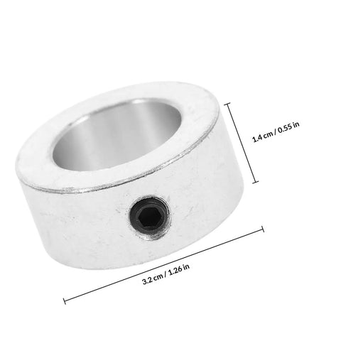 Galvanized Steel Shaft Collar Locking Ring Kit With Wrench And Flat Head Screws For Drive Shaft Maintenance showing collar dimensions
