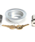 Lock Barrel Kit TBB2448 Replacement Part, Genuine OEM Quality shown with lock components, keys, cylinder, and ring