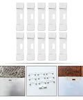 10 Pc Vertical Blind Repair Tabs Heavy Duty Metal Vane Savers Universal Fit arranged in a grid on a white background.