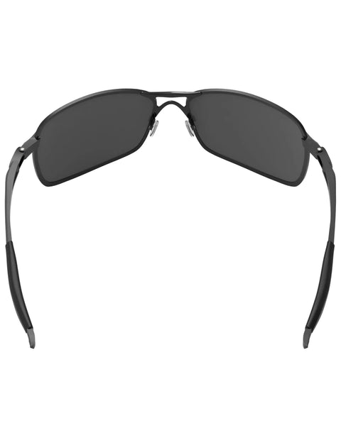 Precision Screwdriver And Four Replacement Screws For Oakley Crosshair OO4044 Sunglasses, front view showing sleek black frame and lenses.