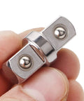 kobeIeen 3/8 in socket sleeve adapter, chrome double-ended hex connector for wrench extension