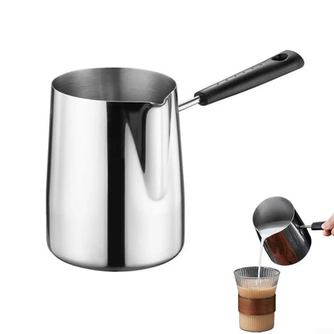 Stainless Steel Turkish Coffee Pot With No Fuss All Day Rust Resistant Build And Easy Pour Spout For Brewing Coffee Melting Chocolate Heating Milk Or Sauce In The Kitchen 900 Ml Capacity