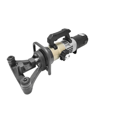 Aoxhugb Portable Electric Hydraulic Rebar Bender Straightener Nrb-32se with powerful 1000 watt motor, side view, sturdy metal construction.