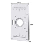Pro Level Woodworking Router Table Insert Plate With Quick Flip Panel and Heavy Duty Drill Chuck Trim Tool Kit dimensions 120mm x 235mm.