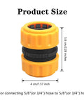 Close-up of three pack garden hose repair kit with durable connectors and extender for 3/4 inch or 5/8 inch hoses, heavy duty ABS plastic.