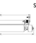 Technical drawing of Pro Grade Lawn Stripe Kit For V-Ride II Stand-On Mower, fits 48, 52, and 61 inch decks, model SKZS205.