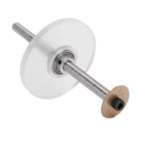 Close-up of Inside Pipe Cutter Set With Five Blade Sizes 22mm 25mm 32mm 35mm And 44mm And Adjustable Depth Guide for PVC cutting.