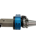 BT50 90 Degree Angle Milling Head Featuring 360 Degree Rotation ER11 Collet Mount with smooth spindle taper and heavy duty frame.