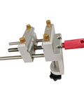 Compact Aluminum Bench Vise With Rotating Base, Precision Machined Jewelry Clamp for Metalworking, anti-rust coating, red handle
