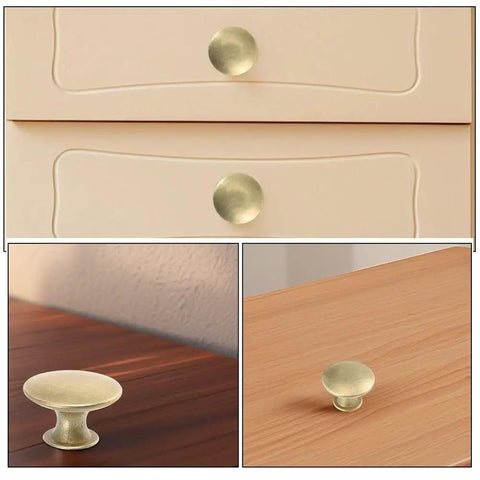 Six Pack Round Drawer Knob Pulls With Screws Gold Vintage Dresser Cabinet Knobs For Kitchen Cabinets And Wardrobe Hardware