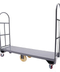 2000Lb Heavy Duty U Boat Cart Platform Truck Dolly For Warehouse And Industrial Use Sturdy Q235 Steel Construction Durable Heavy Load Cart For Pallets And Equipment Industrial Grade Moving Cart With High Capacity, gray platform truck with steel frame
