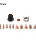 Premium 13Pcs Plasma Cutting Consumables Set With Ultra-Sharp 0.9mm Nozzles And Durable Electrodes for IPT45 and Ti-Pc45 tools