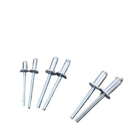 Alloy Aluminum Blind Rivet Kit with 5 sizes, showing a set of silver rivets on white background.