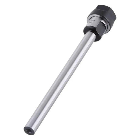 Built Tough Heavy Duty Collet Extension Bar Featuring Precision Threaded Lock And Ultra Smooth Eight Millimeter Cylindrical Shank for milling machines.