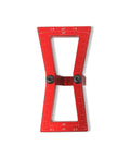 Top Shelf Aluminum Dovetail Marker Tool For Heavy Duty Woodworking Crafts And Shop Projects Slick Precision Guide With Ergonomic Red Grip No Sweat Layout Jig Template with calibrated scale and ergonomic design.