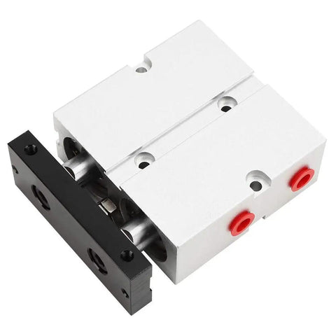 Dual Shaft Pneumatic Air Cylinder 25mm Bore 1in Double Acting With 200mm Stroke 0.1-0.9 MPa Operating Pressure, aluminum body