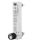 Flowmeter 2-20 LPM Acrylic Air Gas Flowmeter With Control Valve, transparent regulator, 0.6 MPa rating, 8mm hose barbs, clear side view