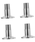 Premium Stainless Steel Tri Clamp Ferrule Adapter Kit With Hose Barb And Silicone Seals For Home Brew Pro Setup Perfect Beer Making Gear, 304 SS
