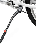 Adjustable Aluminum Bike Kickstand Center Mount For 24 To 29 Inch Mountain, Road, BMX And MTB Bikes attached to bicycle frame