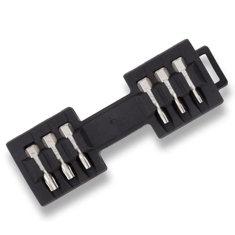 Compact Ratcheting T Shaped Socket Driver Multi Tool With Secure Locking Chuck For Squat Spots And Swift Screw Tasks, 9 bits on holder.