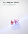 Thick magnetic trip coil demonstrating current limitation capability