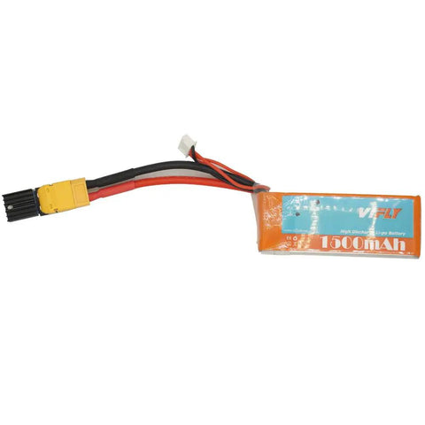Single 1500mAh LiPo battery with XT60 connector for RC devices, part of the Dual LiPo Battery Discharger To Storage Voltage set
