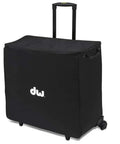 Tour Ready Rolling Case For Three Or Four Piece Low Profile Drum Kits With Hella Padded Compartments and retractable handle.