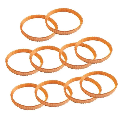 10 Pcs Heavy Duty Drive Belt For F20A Electric Planer Replacement Parts Smooth Low Noise Runs Built To Last Fits H55SC P20SBK P20SB, orange rubber drive belts