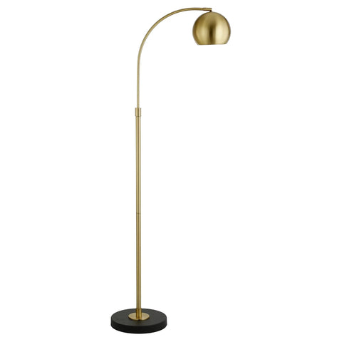 Arc Floor Lamp In Brass And Blackened Bronze For Living Room Bedroom Office And Dining Areas With Adjustable Head Two Tone