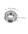 Top Mounted Router Bit Ball Bearing Gear With Low Noise Double Shielded Design Includes Screws And Wrench Replacement Bearings For Depth Adjustment And Repair Random Style For Woodworking Projects showing dimensions