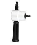 Rotatable 360 Degree Sheet Metal Cutter Nibbler Drill Attachment For Burr Free Edges with handle, side view