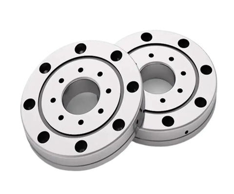 Beefy Cross Roller Bearing Built Tough For Robotics Machine Tools And Industrial Turntable Rotations High Precision Workhorse RU228 G XUUCC0P5 Replacement Units pair with holes for secure installation.