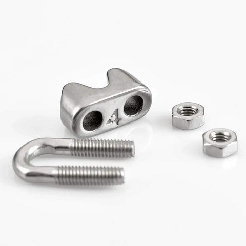 Three Sixteenth Inch M4 Wire Rope Cable Clip Clamp 304 Stainless Steel U Bolt Saddle Fastener Set Of 25 Packs