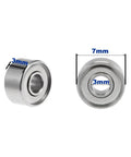 Hella Smooth 683ZZ Ball Bearings 20 Piece Set Mini Double Shielded Deep Groove 3MM X 7MM X 3MM Premium Quality Steel close-up.