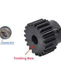 Industrial Pinion Gear 12 Teeth 2M Spur Gear In Steel, Built To Last Heavy Duty Transmission Drive Gear With Finished Bore, 1 Piece