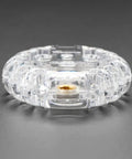 Dope Clear Shield Case For Circuit Playground Express And Bluefruit Boards Snap Fit Electronics Housing viewed from side, showcasing clear polycarbonate.