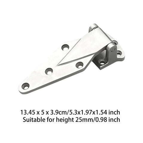 Stainless Steel Freezer Door Hinge Beefy Heavy Duty Flat Mount For Refrigerator, Smooth Rotation, Easy Installation, 25mm height