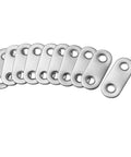 10 Pack Repair Plates 37mm By 16mm Flat Mending Brackets Connector For Wood Metal Furniture DIY Projects Silver Tone