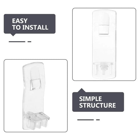 Easy install and simple structure showing Beefy Heavy Duty Shelf Pegs 50 Pack L Shaped Cabinet Shelf Support Clips for Wood Shelving