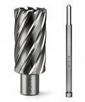 JESTUOUS annular cutter and Weldon-shank drill bit; 3/4 inch diameter, HSS, magnetic drill press kit